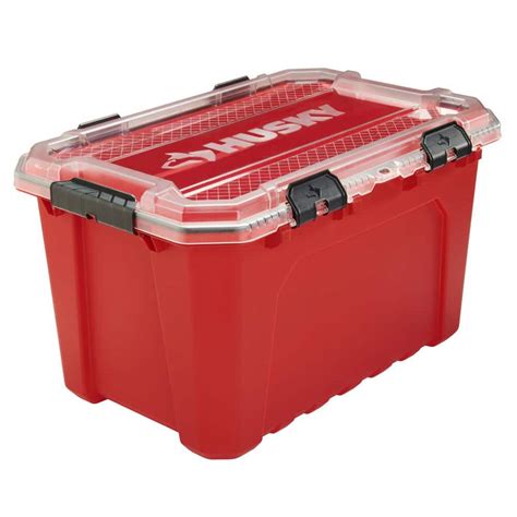 red metal storage box|storage containers with red lids.